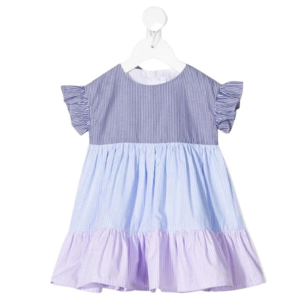 IL GUFO BABY GIRL STRIPE-PRINT RUFFLED DRESS